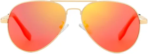 Vista 37 de Gafas de sol polarizadas de aviador pequeñas para niñas y niños de 4 a 16 años
