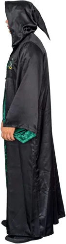 Vista 2 de Underboss Disfraz de Halloween de Harry Potter bata larga negra con capucha