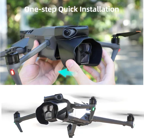 Vista 6 de Mavic 3 Pro - Parasol para lente antirreflejo, protector de lente para DJI Mavic 3 Pro Drone Accesorios