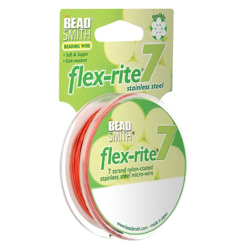Vista 45 de The Beadsmith Flex-Rite - Alambre de acero inoxidable recubierto de nailon Transparente: 30 pies