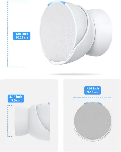 Vista 4 de Maxonar Soporte de pared Pop para altavoces inteligentes compatible con Echo Pop, accesorios para altavoces Google Nest, ahorra espacio, gestión