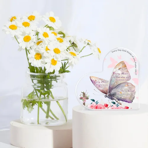 Vista 4 de Regalos cristianos para mujer, regalos religiosos con mariposas, regalos inspiradores con versículos de la Biblia y oraciones, regalos de mariposas