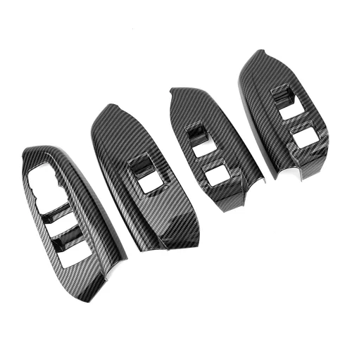 Vista 3 de YOUTOOCAR Panel de interruptor de ventana de puerta compatible con accesorios Chevy Trailblazer 2020-2025 (patrón de fibra de carbono)