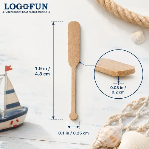 Vista 2 de LOGOFUN 48 piezas Mini paleta de madera para barcos modelo 1.9x0.1x0.08in