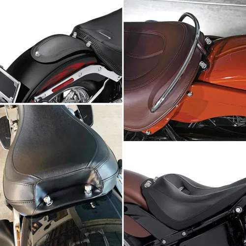 Vista 7 de 3 piezas de tornillo de asiento trasero moleteado de acero inoxidable con tuerca de montaje de asiento solo rosca de 1/4"-20 Patrón de calavera
