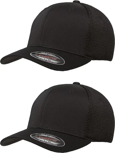 Vista 74 de Flexfit - Gorra ajustable de malla elástica en dos tonos Negro