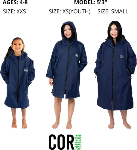 Vista 2 de COR Surf Swim Parka for Youth and Adults Heavy-Duty Weatherproof Swimming Jacket with Size Options for Men, Women and Kids