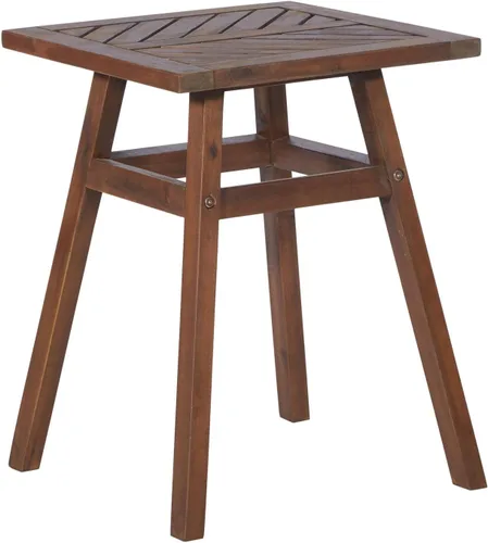 Vista 7 de Walker Edison Furniture Company - Mesa auxiliar rectangular para terraza al aire libre, madera de Chevron para todo tipo de clima