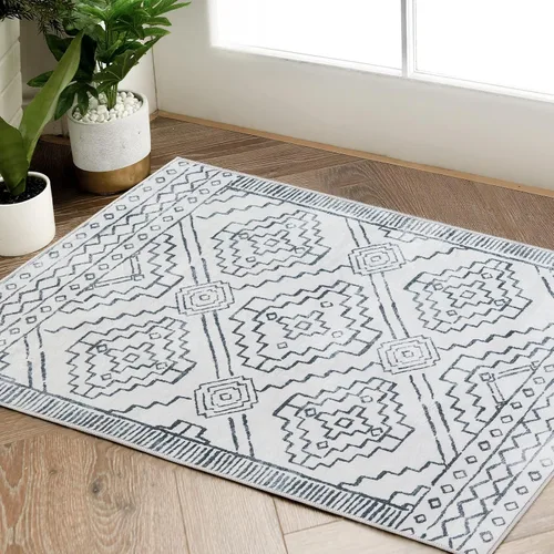 Vista 65 de jinchan - Tapete de pasillo marroquí de 2 x 6 pies con líneas, bohemio, lavable, para cocina, suave, geométrico, de lana sintética, antideslizante