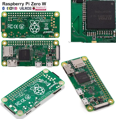 Vista 2 de Kit de inicio básico Raspberry Pi Zero W (caso negro)