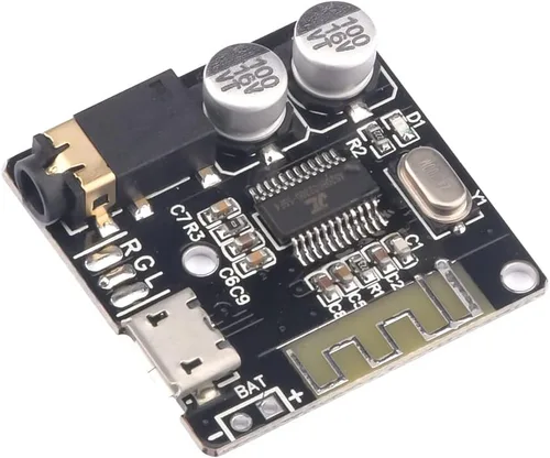 Vista 8 de Aideepen 5 piezas BT 5.0 módulo receptor de audio estéreo, placa decodificadora MP3 de 3.7-5V y amplificador para altavoz de coche