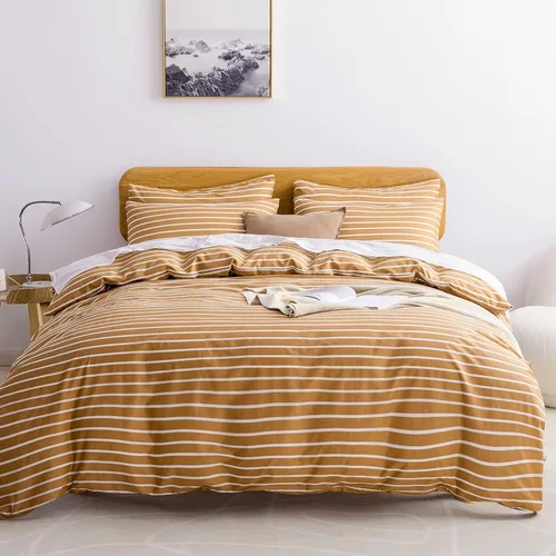 Vista 29 de JELLYMONI - Juego de cama de algodón suave y lujoso, tamaño individual, queen y king (fundas de edredón y de almohadas) (no incluye edredón)