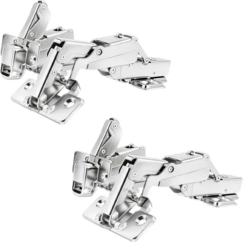 Vista 10 de TamBee Bisagras de gabinete de esquina, bisagras de puerta Lazy Susan de 135° – Ajuste 3D de 1.92 pulgadas para cocina de esquina, bisagras