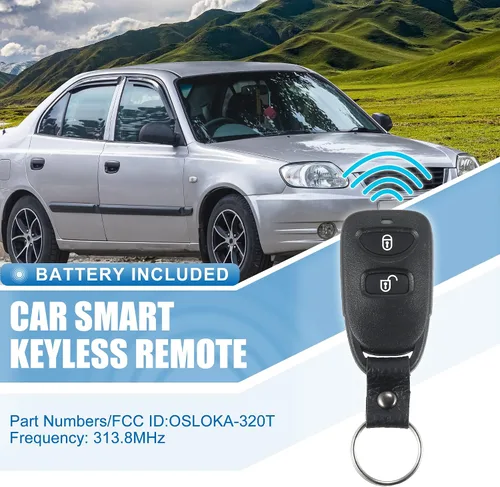 Vista 2 de X AUTOHAUX OSLOKA-320T OSLOKA-320T de 3 botones de entrada sin llave de control remoto llavero de proximidad para Hyundai Tucson 2005-2009 313.8MHz