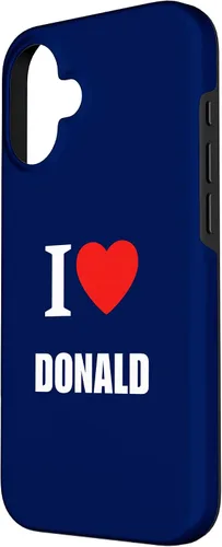 Vista 2 de Cute I Love Heart Donald Parents Wife Husband Girl Boy Case for iPhone 16