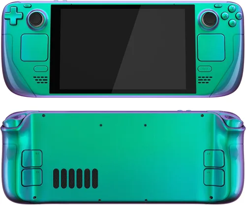 Vista 4 de eXtremeRate - Carcasa de repuesto de bricolaje con juego completo de botones para Steam Deck LCD, carcasa de repuesto personalizada para la parte
