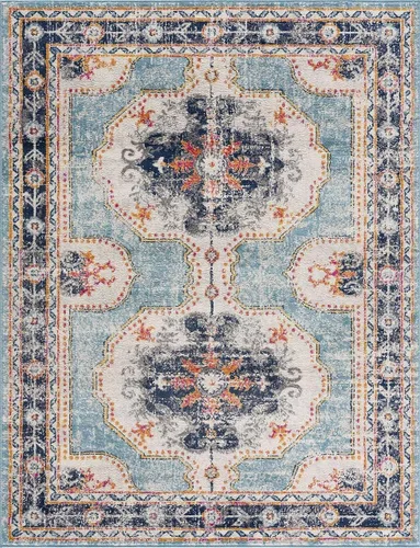 Vista 17 de Hauteloom Morriston - Alfombra tradicional para sala de estar, dormitorio, color gris, 2 x 3 pies