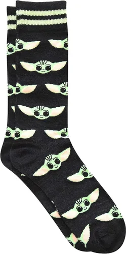 Vista 3 de STAR WARS Baby Yoda All Over Print Mens Crew Socks 2 Pair Pack Shoe Size 6-12