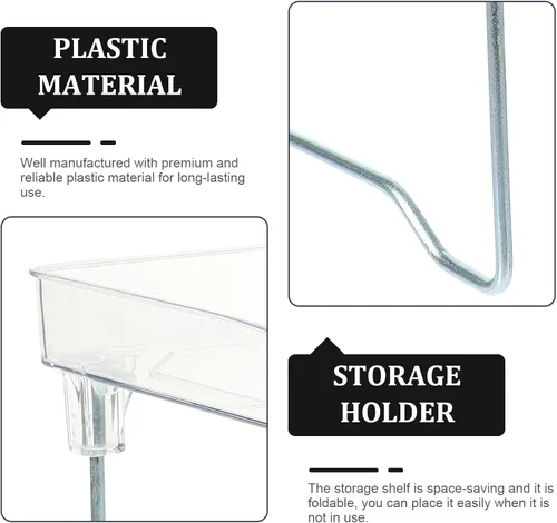 Vista 3 de BESTonZON Escritorio transparente para computadora portátil para cama, bandeja de cama de acrílico, mesa de escritorio, bandeja de desayuno