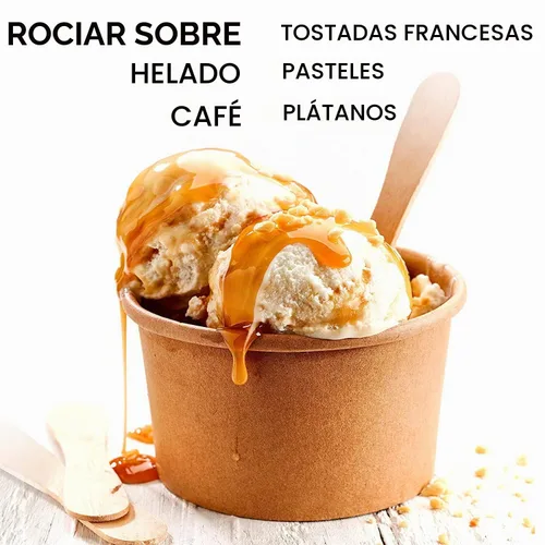 Vista 5 de King's Cupboard Salsa de caramelo orgánica: la salsa perfecta para helado, salsa de frutas, cobertura de postres, llovizna de caramelo para café