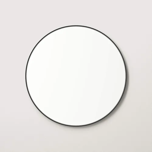 Vista 5 de Better - Espejo de pared biselado Espejo de tocador de baño Marco de metal negro 24 x 24 pulgadas redondo
