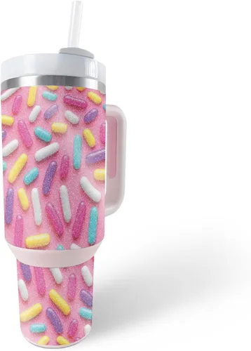 Vista 14 de MightySkins - Vaso con purpurina brillante compatible con Stanley The Quencher H2.0 FlowState de 40 onzas, morado sólido, acabado protector