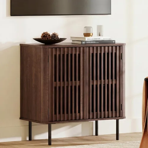 Vista 14 de WAMPAT 31.5" W Mid Century Modern TV Stand for Living Room, Bedroom, Black
