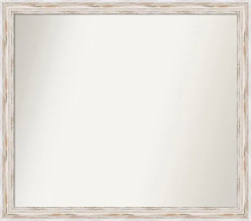 Vista 383 de Amanti Art Espejo personalizado, espejo de baño estrecho Alexandria White Wash, espejo de pared o espejo de tocador de baño sobre el fregadero