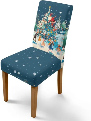 Vista 46 de Rnyleeg Juego de 1 fundas para sillas de comedor de Navidad, fundas para sillas de comedor, diseño étnico, diseño étnico, suave, lavable, para Arco