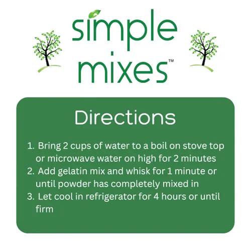 Vista 9 de Simple Mixes Postre de gelatina natural, frambuesa, fresa y cereza, aperitivo saludable, sin colorantes, sin gluten ni grasa, Kosher, paquete de 3