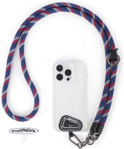 Vista 13 de Cordón para teléfono celular ×1, Pestaña de sujeción ×2, Correa de teléfono ajustable universal, Cruzada, Cordón para el cuello, Correa de cuerda