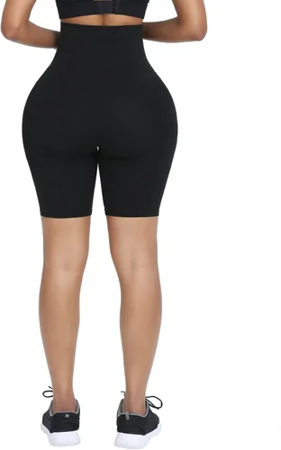 Vista 4 de huiming Pantalones cortos de sauna para mujer, adelgazantes, compresión para entrenamiento, entrenamiento térmico de cintura, leggings adelgazantes