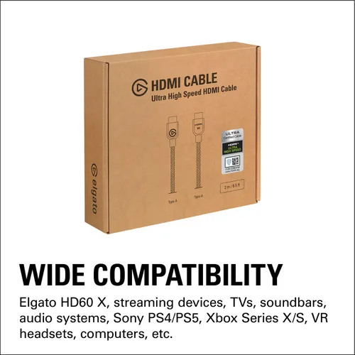 Vista 4 de Elgato Cable HDMI de ultra alta velocidad, certificado 2.1