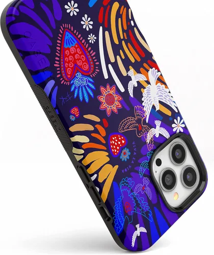 Vista 2 de Casely Funda para iPhone 13 Pro Compatible con MagSafe Viva La Vida Funda Frida Kahlo Collage