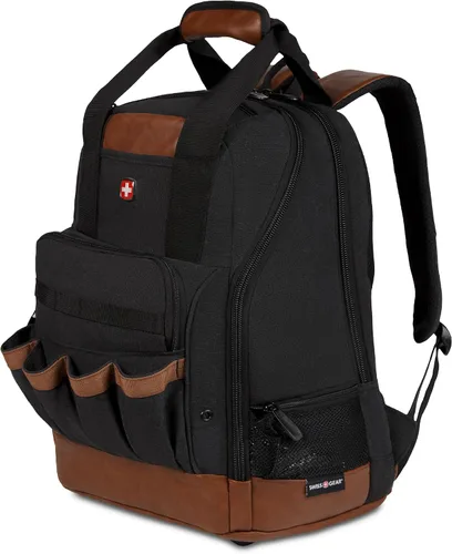 Vista 9 de SwissGear Mochila de bolsa de herramientas, se adapta hasta, Negro, Mediana