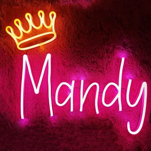 Vista 4 de CiCiYours - Letreros de neón LED, hechos a mano, para boda, fiesta de cumpleaños, hogar, habitación, tienda, logotipo, bar, novia, regalos, nombre