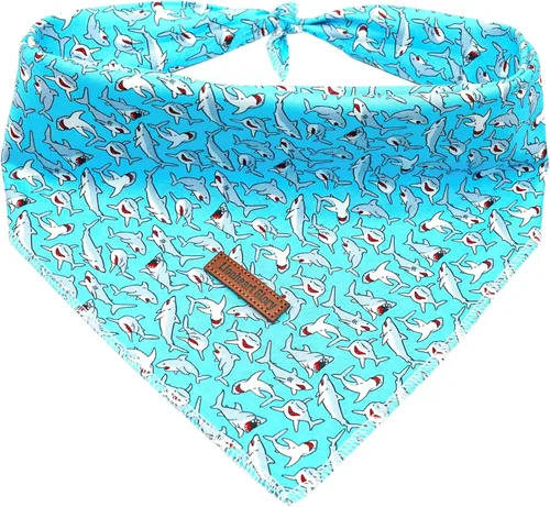 Vista 24 de Lionheart Glory Bandana para perro, bufanda azul para perro, estampado de cerveza, ajustable para perros pequeños a grandes