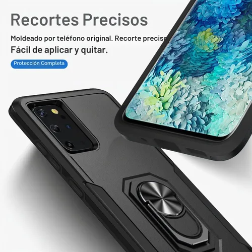 Vista 8 de Funda para Samsung Galaxy S20 Plus con soporte, anillo magnético de armadura, resistente funda protectora de grado militar a prueba de golpes
