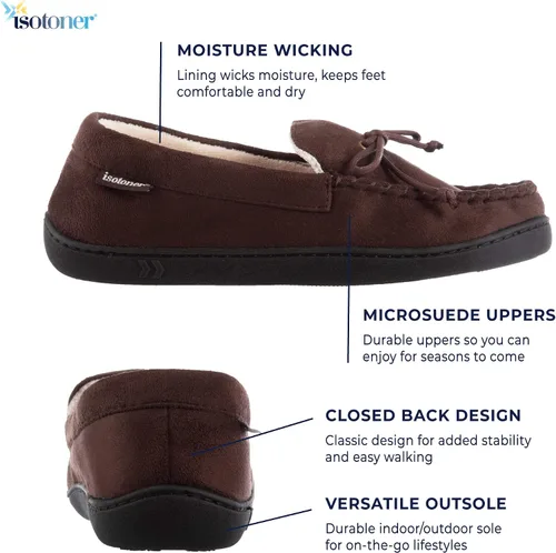 Vista 2 de isotoner - Mocasín de espuma viscoelástica con puntada de gel para hombre