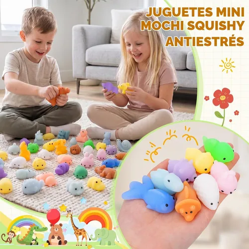 Vista 6 de 205 PCS Squishy Toys, Mochi Squishy Fidget Toys, Kawaii Mini Squishies 205-multicolor