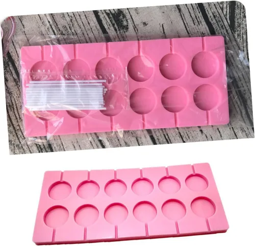 Vista 9 de Ciieeo Moldes redondos para piruletas de 12 capacidades, kit de moldes para Halloween, Navidad, caramelo duro, chocolate, chocolate de Navidad