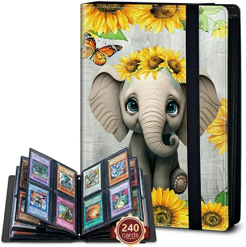 Vista 62 de Rossy Carpeta de tarjetas con 4 bolsillos, carpeta de tarjetas intercambiables, álbum de colección de tarjetas, para 160 tarjetas de carga lateral