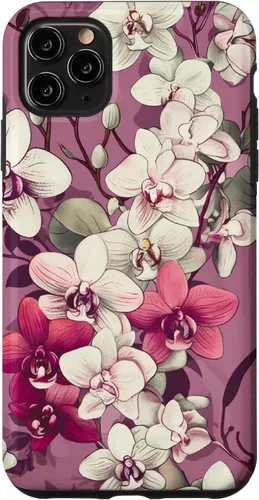 Vista 13 de Orchid Flowers Purple Pink Floral Case for iPhone 17