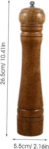 Vista 2 de Molino manual de pimienta de madera Construcción sólida fácil de limpiar para uso doméstico y cocina