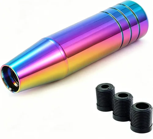 Vista 12 de Lunsom Pomo de palanca de cambios de aluminio de 5 pulgadas, mango de palanca de cambios de aleación larga, cabezal de cambio automático