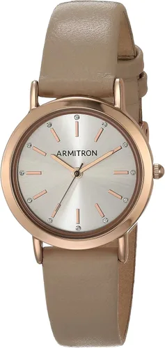 Vista 2 de Armitron - Reloj de pulsera con correa de cuero con cristales Swarovski para mujer