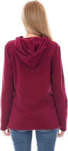 Vista 64 de Bearsland - Sudadera de lactancia y maternidad para mujer, con bolsillos y capucha