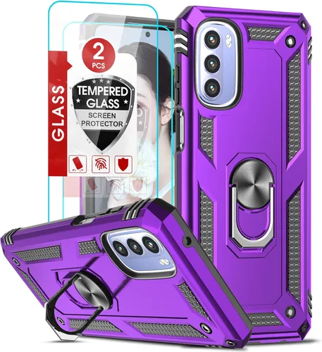 Vista 117 de LeYi Funda para Moto G Stylus 2022 4G (no compatible con 5G), funda para Moto G Stylus con 2 protectores de pantalla, funda protectora de grado Oro
