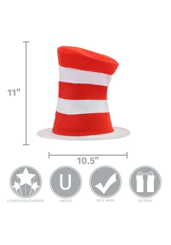 Vista 3 de Sombrero a Rayas del Gato en el Sombrero para Niños de Dr. Seuss Multicolor