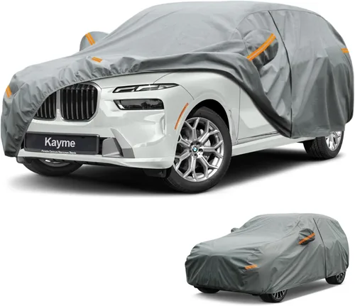 Vista 48 de Kayme Funda de Coche de Servicio Pesado Impermeable para Todo Tipo de Clima, Ajuste Personalizado para Tesla Model S, Cubierta Exterior Completa